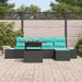 Set de canapele pentru grădină 6 buc. Negru Rattan poli - WALTI WALTI