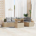 Set de canapele pentru grădină 6 pcs Bej Rattan poli - WALTI WALTI