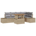 Set de canapele pentru grădină 6 pcs Bej Rattan poli - WALTI WALTI