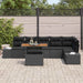Set de canapele pentru grădină 7 pcs Negru Rattan poli - WALTI WALTI