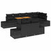 Set de canapele pentru grădină 9 pcs Negru Rattan poli - WALTI WALTI