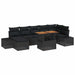 Set de canapele pentru grădină 8 pcs Negru Rattan poli - WALTI WALTI