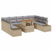 Set de canapele pentru grădină 10 pcs Bej Rattan poli - WALTI WALTI