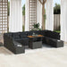 Set de canapele pentru grădină 11 pcs Negru Rattan poli - WALTI WALTI