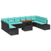 Set de canapele pentru grădină 11 buc. Negru Rattan poli - WALTI WALTI