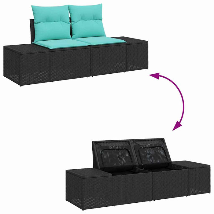 Set de canapele pentru grădină 11 buc. Negru Rattan poli - WALTI WALTI