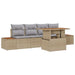 Set de canapele pentru grădină 5 pcs Bej Rattan poli - WALTI WALTI