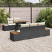 Set de canapele pentru grădină 6 pcs Negru Rattan poli - WALTI WALTI