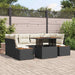 Set de canapele pentru grădină 7 pcs Negru Rattan poli - WALTI WALTI