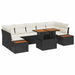 Set de canapele pentru grădină 8 pcs Negru Rattan poli - WALTI WALTI
