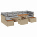 Set de canapele pentru grădină 8 pcs Bej Rattan poli - WALTI WALTI