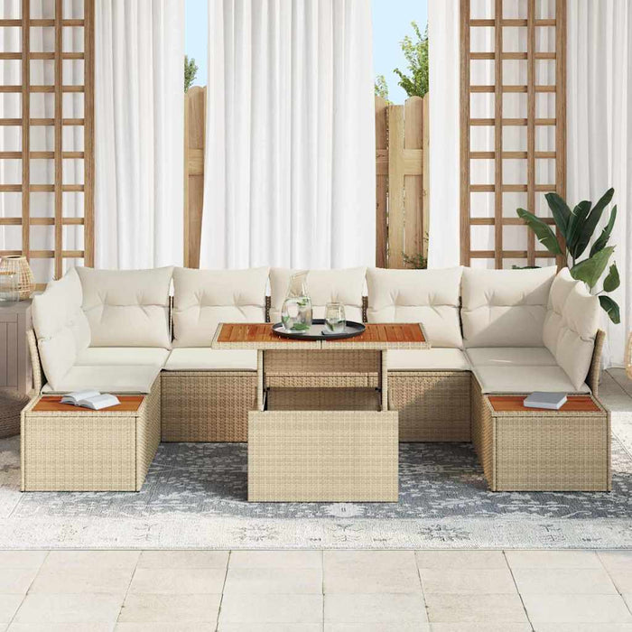 Set de canapele pentru grădină 8 pcs Bej Rattan poli - WALTI WALTI