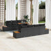Set de canapele pentru grădină 9 pcs Negru Rattan poli - WALTI WALTI