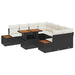 Set de canapele pentru grădină 9 pcs Negru Rattan poli - WALTI WALTI