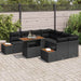 Set de canapele pentru grădină 9 pcs Negru Rattan poli - WALTI WALTI