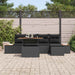 Set de canapele pentru grădină 6 pcs Negru Rattan poli - WALTI WALTI