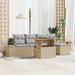 Set de canapele pentru grădină 6 pcs Bej Rattan poli - WALTI WALTI