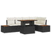 Set de canapele pentru grădină 6 pcs Negru Rattan poli - WALTI WALTI