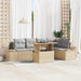 Set de canapele pentru grădină 6 pcs Bej Rattan poli - WALTI WALTI