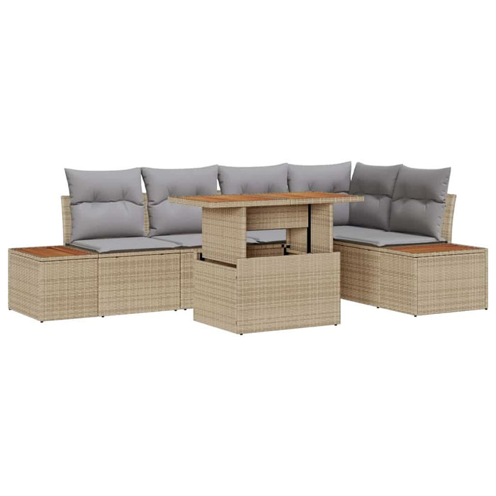 Set de canapele pentru grădină 6 pcs Bej Rattan poli - WALTI WALTI