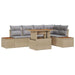 Set de canapele pentru grădină 6 pcs Bej Rattan poli - WALTI WALTI