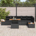 Set de canapele pentru grădină 7 pcs Negru Rattan poli - WALTI WALTI