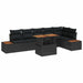 Set de canapele pentru grădină 7 pcs Negru Rattan poli - WALTI WALTI