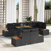 Set de canapele pentru grădină 9 pcs Negru Rattan poli - WALTI WALTI
