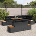 Set de canapele pentru grădină 9 pcs Negru Rattan poli - WALTI WALTI