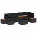 Set de canapele pentru grădină 8 pcs Negru Rattan poli - WALTI WALTI