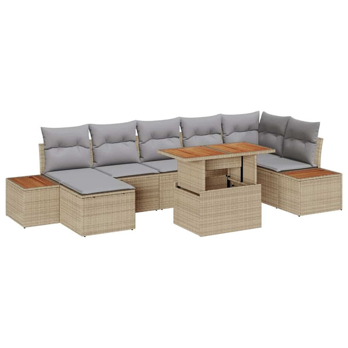 Set de canapele pentru grădină 8 pcs Bej Rattan poli - WALTI WALTI