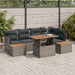 Set de canapele pentru grădină 10 pcs Gri Rattan poli - WALTI WALTI