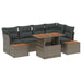 Set de canapele pentru grădină 10 pcs Gri Rattan poli - WALTI WALTI