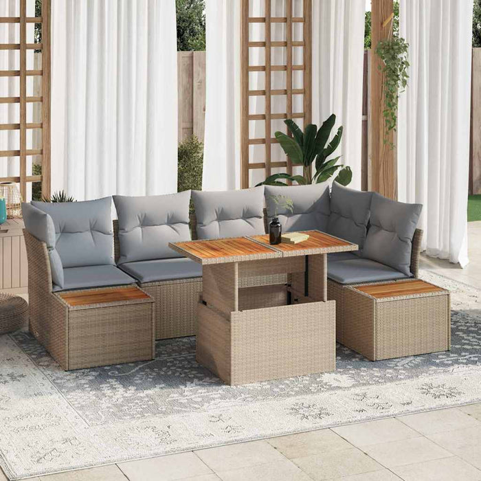 Set de canapele pentru grădină 10 pcs Bej Rattan poli - WALTI WALTI