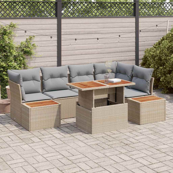 Set de canapele pentru grădină 10 pcs Bej Rattan poli - WALTI WALTI