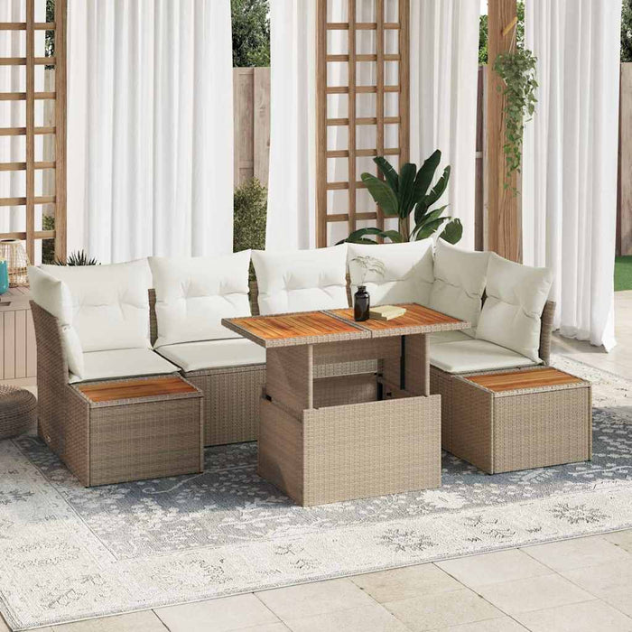 Set de canapele pentru grădină 10 buc. Bej Rattan poli - WALTI WALTI