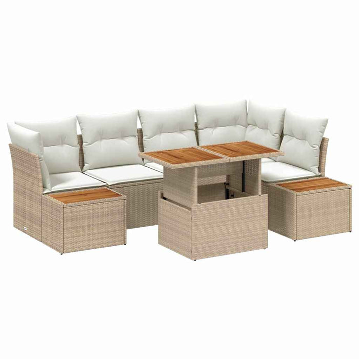 Set de canapele pentru grădină 10 buc. Bej Rattan poli - WALTI WALTI
