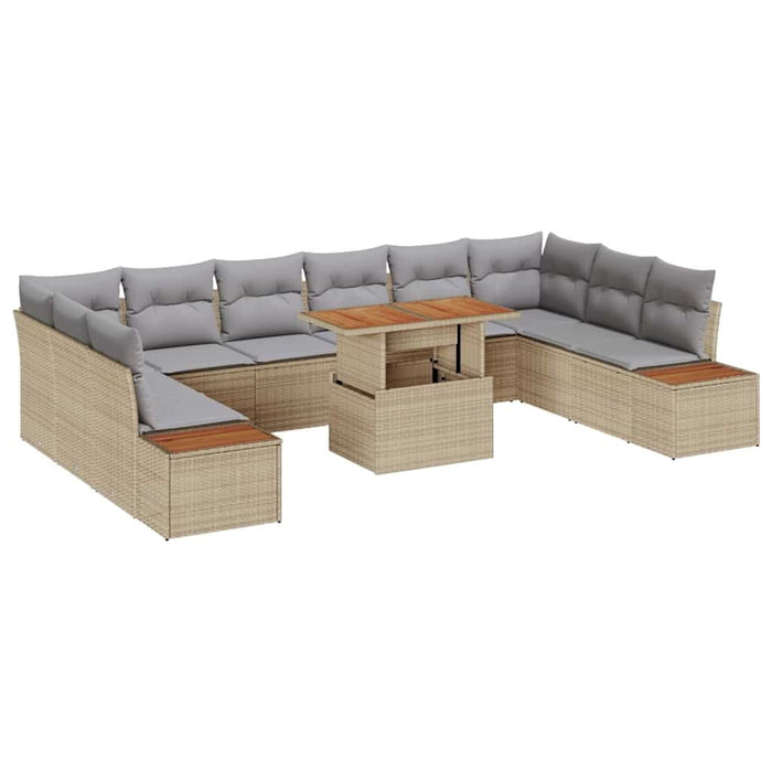 Set de canapele pentru grădină 11 pcs Bej Rattan poli - WALTI WALTI