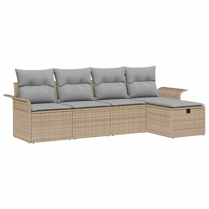 Set de canapele pentru grădină 5 buc. Beige și gri deschis - WALTI WALTI