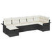 Set de canapele pentru grădină 7 pcs Negru și Crem poliratan - WALTI WALTI