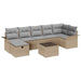Set de canapele pentru grădină 8 buc. Beige și gri deschis - WALTI WALTI