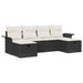 Set de canapele pentru grădină 6 pcs Negru și Crem poliratan - WALTI WALTI