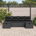 Set de canapele pentru grădină cu pernă 6 pcs Negru poliratan - WALTI WALTI
