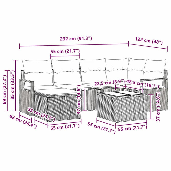 Set de canapea cu pernă cu depozitare Manual Negru poliratan - WALTI WALTI