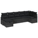 Set de canapea cu pernă cu depozitare 7 pcs Negru poliratan - WALTI WALTI