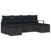 Set de canapea cu pernă cu depozitare 6 pcs Negru poliratan - WALTI WALTI