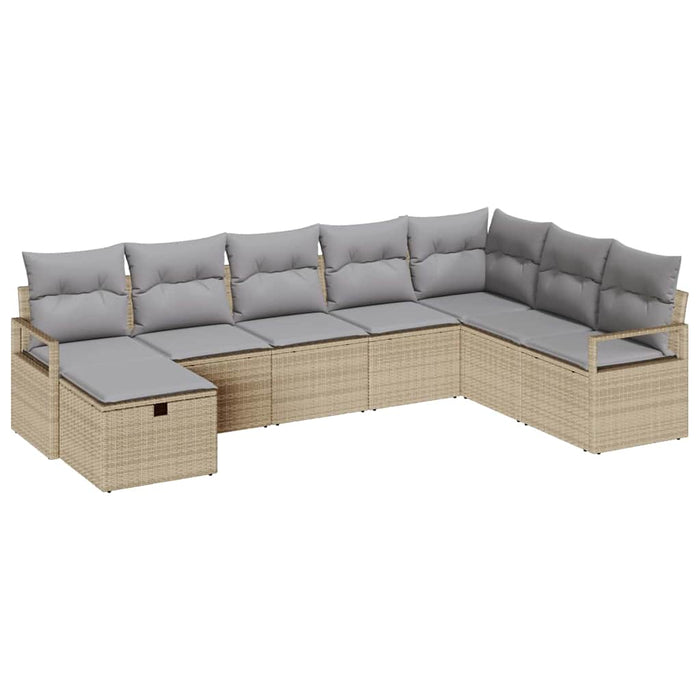 Set de canapea 8 buc. 8-Număr de locuri Beige și gri deschis - WALTI WALTI