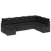 Set de canapea cu pernă cu depozitare 8 pcs Negru poliratan - WALTI WALTI