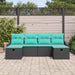 Set de canapele pentru grădină cu pernă 6 pcs Negru Rattan poli - WALTI WALTI