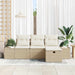 Set de canapele pentru grădină cu pernă 4 pcs Bej Rattan poli - WALTI WALTI